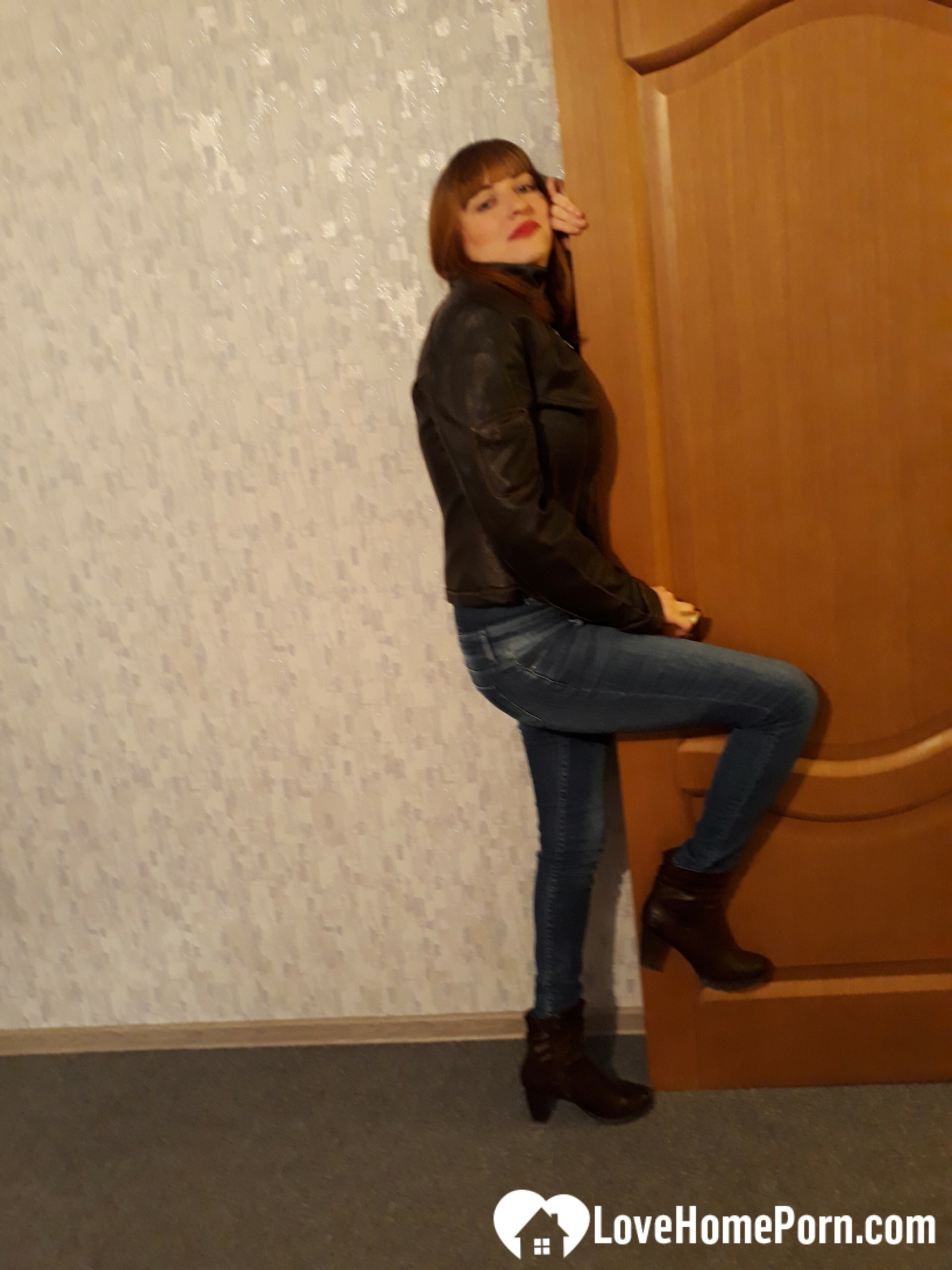 Horny MILF strips jeans to masturbate passionately — 59
