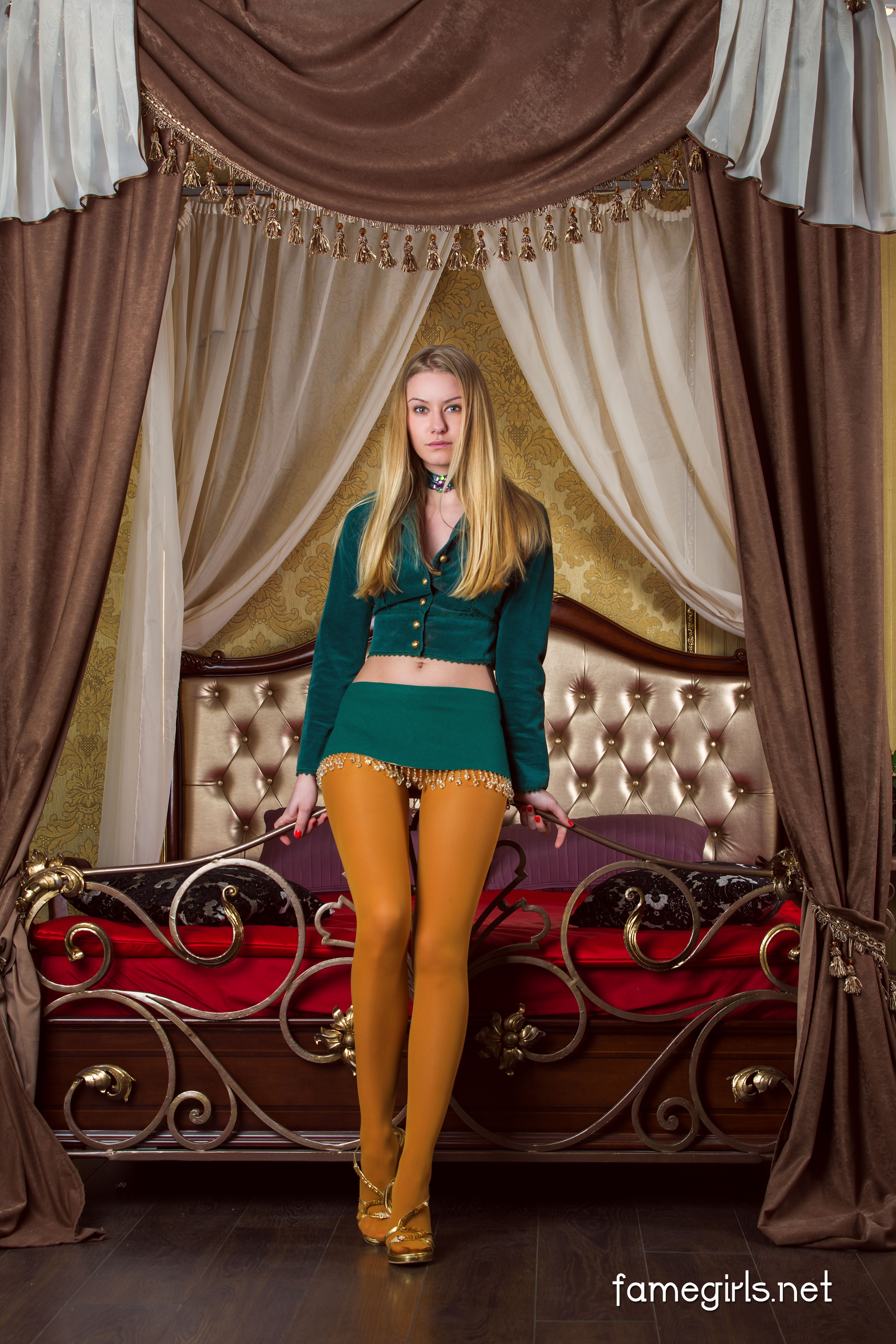 Russian Teen Model Ella on the Bed — 54