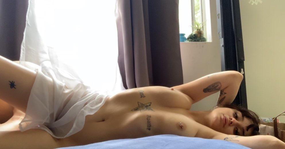 Hot naked teen with tattoos — 5
